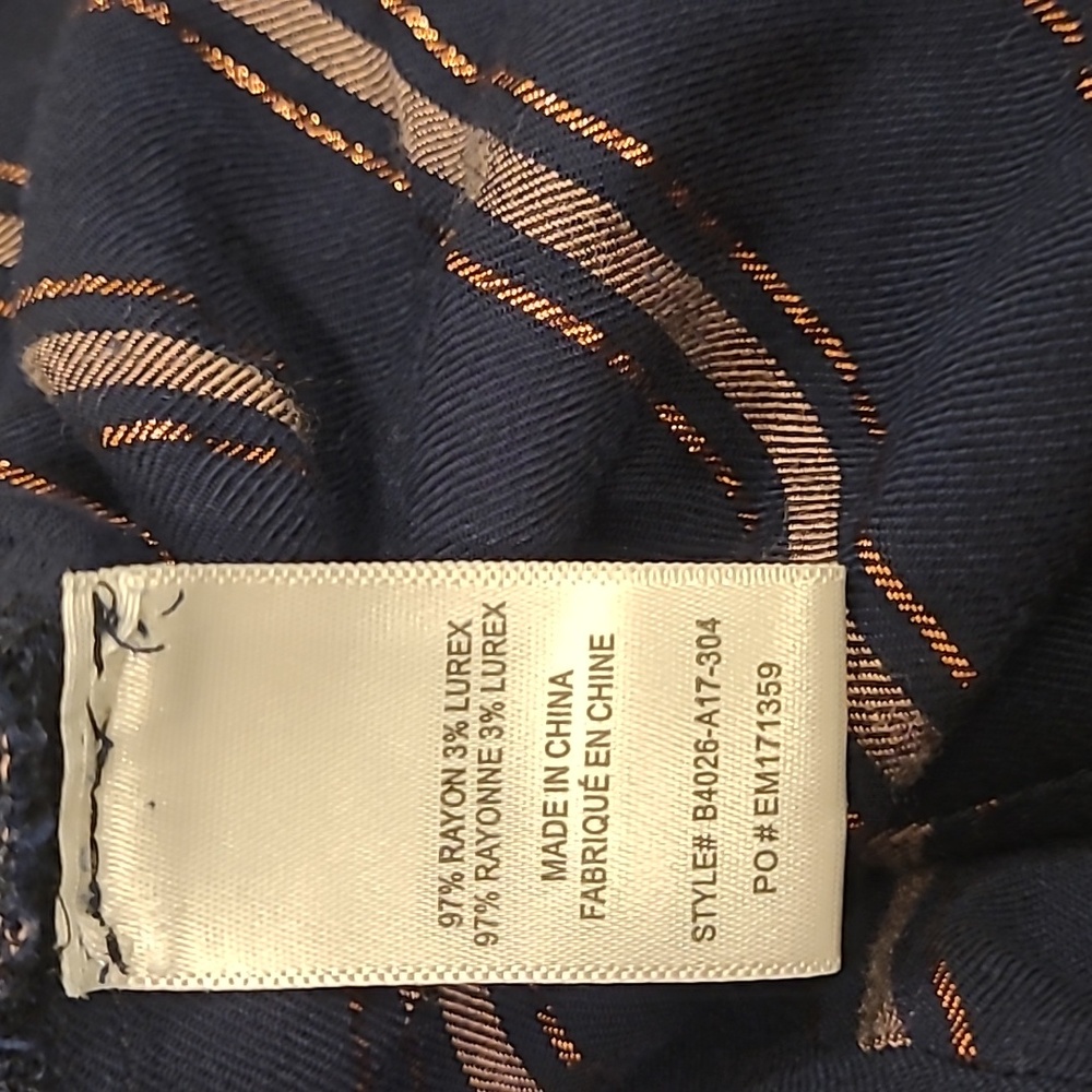 Bella Dahl Cropped Tie Front Button Up Adjustable Sleeve Copper Blouse Sz Med - Picture 12 of 13